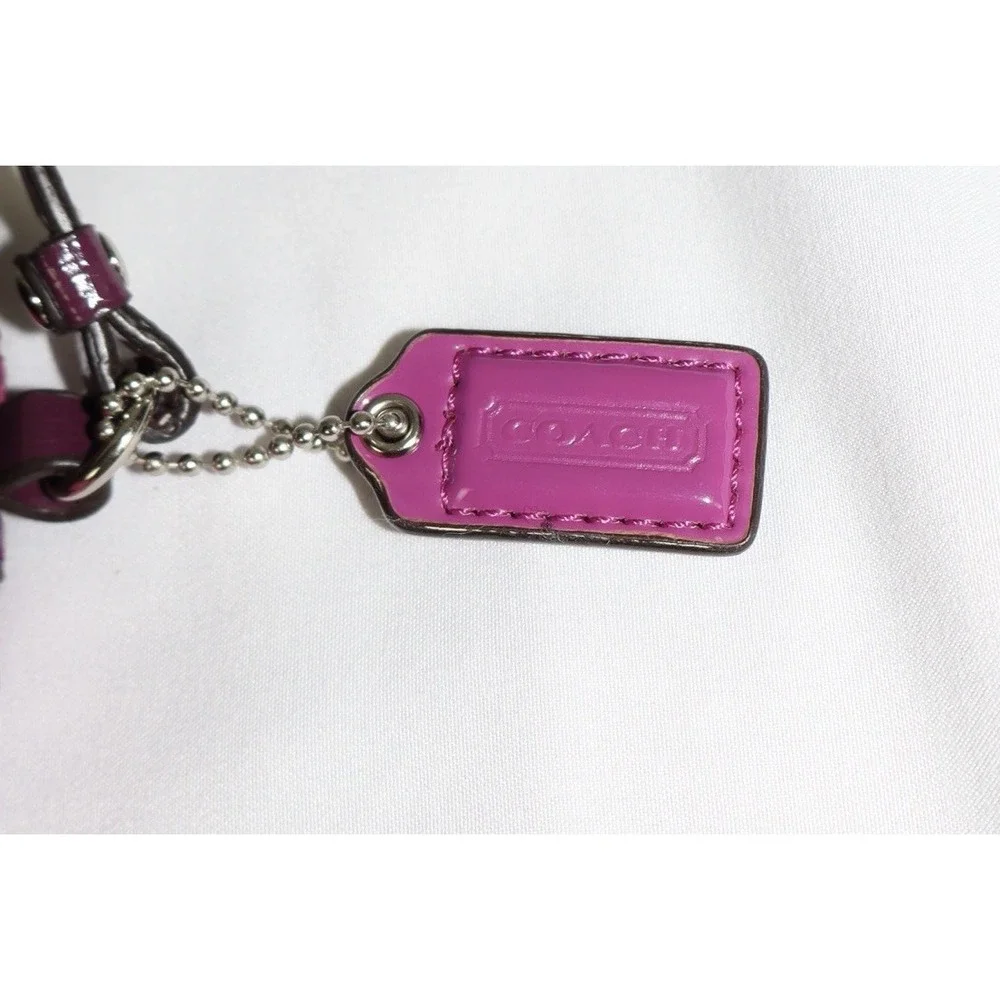 Coach Y2K Signature C Wristlet Pink Silver Logo Bag